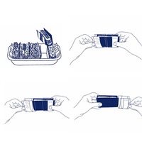 Support à sushi en plastique personnalisé, présentoir ouvert, rouleaux de sushi faits à la main, emballages à emporter, emballages pour tacos de sushi, algues marines, manches, sacs