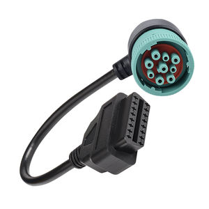 Cavo per auto Obd personalizzato connettore diagnostico per camion ad angolo retto 9 Pin J1939 a Obdii 16 Pin maschio femmina J1939 cavo Obd2 - Product Image 1