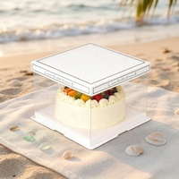 Boîte à gâteau haute YIpin Yinji de 12 pouces, blanche, avec fenêtre, accepte les commandes en gros de boîtes à gâteaux de mariage personnalisées, idéale pour les gâteaux de célébration