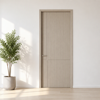 Porte intérieure minimaliste en bois massif de style chinois avec finition de surface pour projets de chambres, appartements et villas