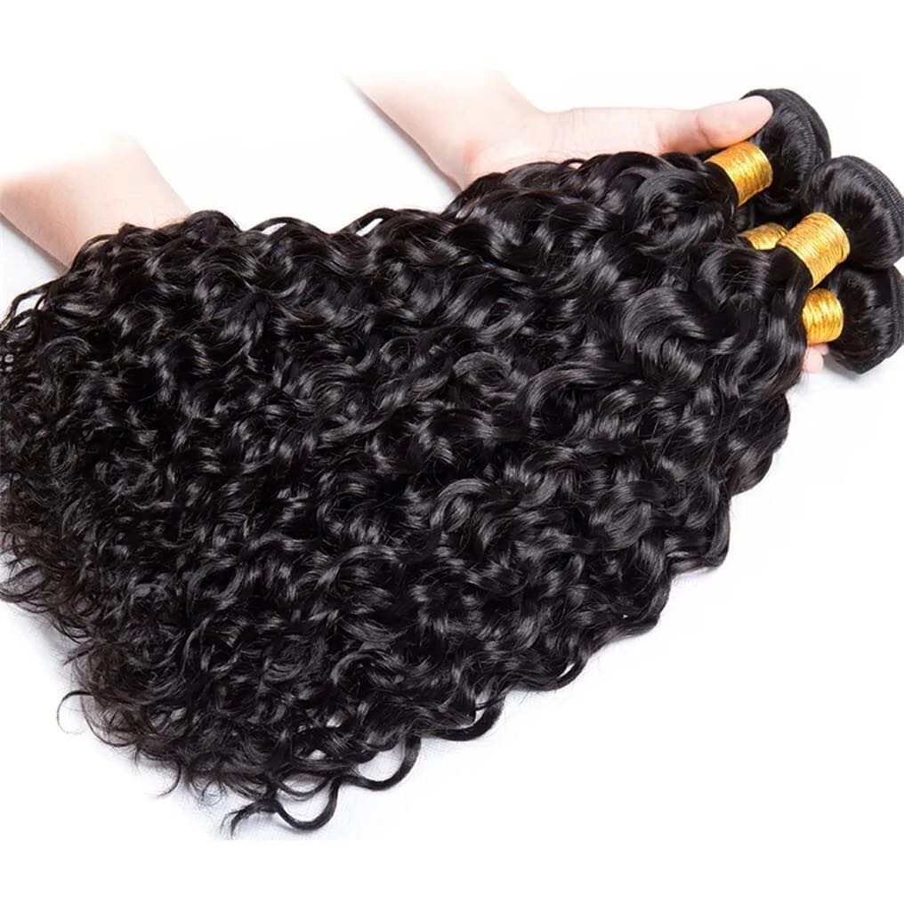 Echtes jungfräuliches Menschenhaar Deep Wave Raw Remy Brasilia nisch Günstige 6a Pure Human Hair Bundles mit Spitzen verschluss