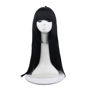Aotu World <span class=keywords><strong>Kelly</strong></span> – perruque de Cosplay noire, cheveux longs et lisses, synthétiques, pour personnage <span class=keywords><strong>d</strong></span>'anime, pour unisexe, Costume de Halloween, fête - Product Image 1