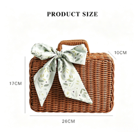Panier en rotin tressé avec tasse et soucoupe en céramique, boîte à dragées pour cadeaux de demoiselles d'honneur