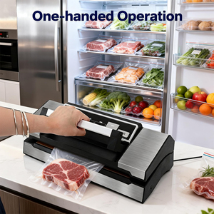 Machine de mise sous vide pour cuisine, 95KPa, appareil de conservation des aliments commercial avec double joint, rangement intégré pour les sacs et poignée Easy-Lock - Product Image 2