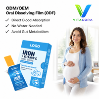 Bandes de film orales à dissolution rapide de Vitamine C pour la santé sanguine des femmes enceintes et prénatales, supplément contre l'anémie, fabrication OEM/ODM, marque privée