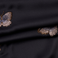 Tela de Tul Brillante con Lentejuelas de Hojas de Bronce de Lujo para Vestidos de Moda Otoño-Invierno y Diseños Personalizados para Escenario