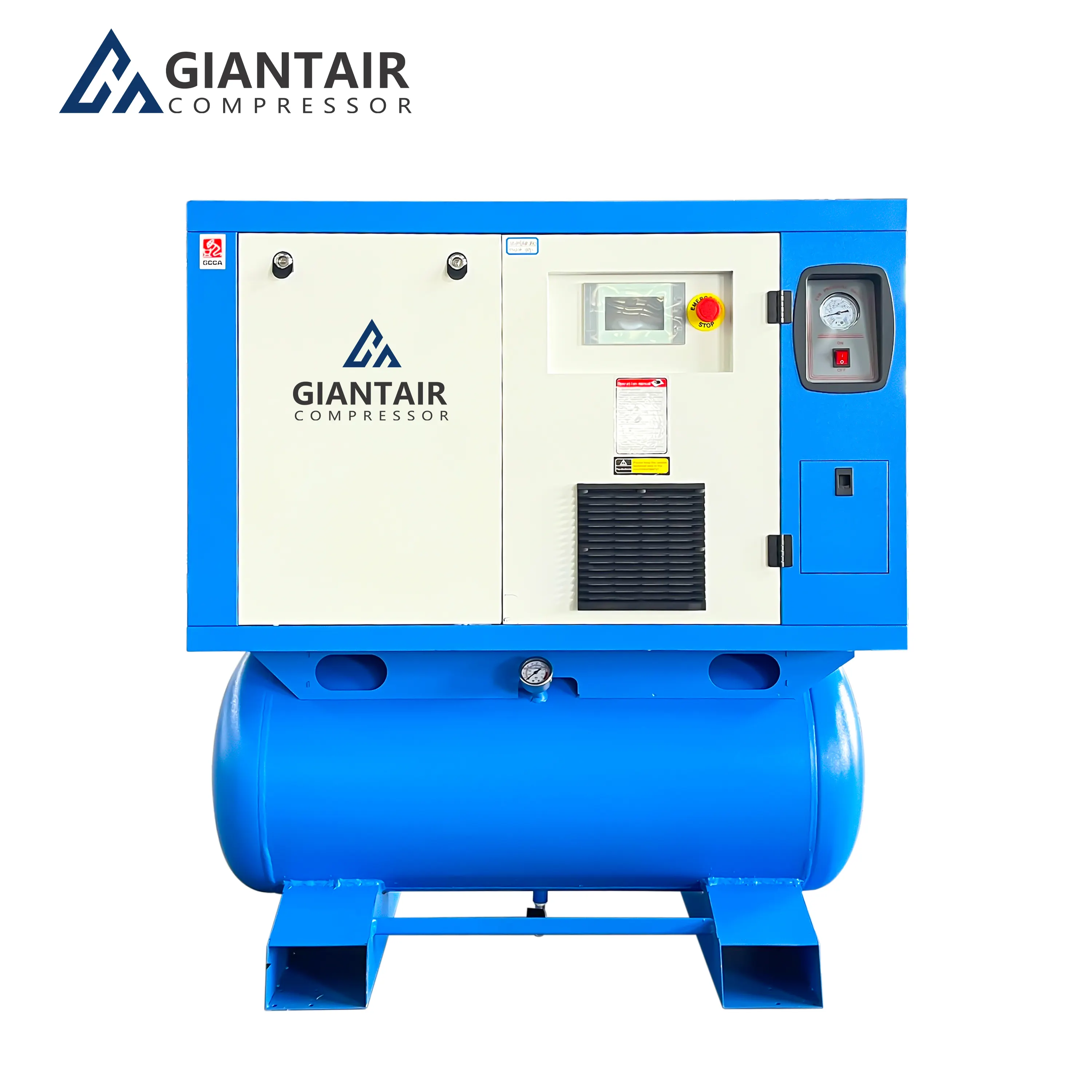 GiantAir 16bar 4 in 1 High pressure energy saving silent rotary screw air compressor with air tanker dryer for laser cutting