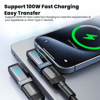 Toocki recién llegado PD 100W 480Mbps transmisión de datos codo pantalla digital OTG adpater USB C A Adaptador tipo C