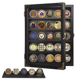 Wooden Medal <b>Display</b> Rack Rectangular 5 Layer Solid Wood Commemorative Coin Stand Multipurpose <b>Wall</b> Mount Storage - Product Image 1