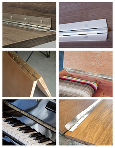 Bisagra de Piano Larga de Alta Calidad, 1.0 mm de Grosor, 180 Grados, Acero Inoxidable, Color Plateado - Product Image 6