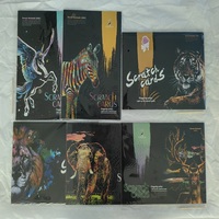 Ensemble de cartes à gratter sur le thème des animaux XingXin, papier à gratter arc-en-ciel, stylet en bois, kit de dessin créatif DIY pour enfants et adultes