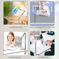 Support de téléphone à bras long rotatif à 360 degrés pour diffusion en direct au bureau, support de tablette PC personnalisé, support iPad pour étudiant