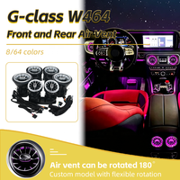 Modification de l'intérieur de la voiture, éclairage ambiant LED à 64 couleurs pour les aérateurs avant et arrière, pour Mercedes-Benz Classe G W464 W463A