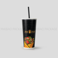 Serie de envasado de comida rápida personalizada, caja de hamburguesas con patatas fritas, caja de papel Shawarma Burrito, tazas de jugo de Cola, bolsas de papel Kraft para llevar