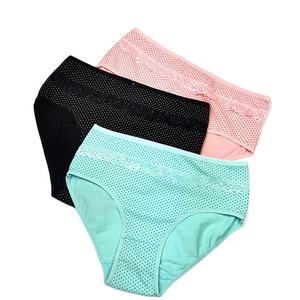 Sous-vêtements <span class=keywords><strong>pour</strong></span> femmes en coton tricoté à taille haute, extensible, respirant, grande taille, <span class=keywords><strong>pour</strong></span> femmes obèses, directement de l'usine - Product Image 1