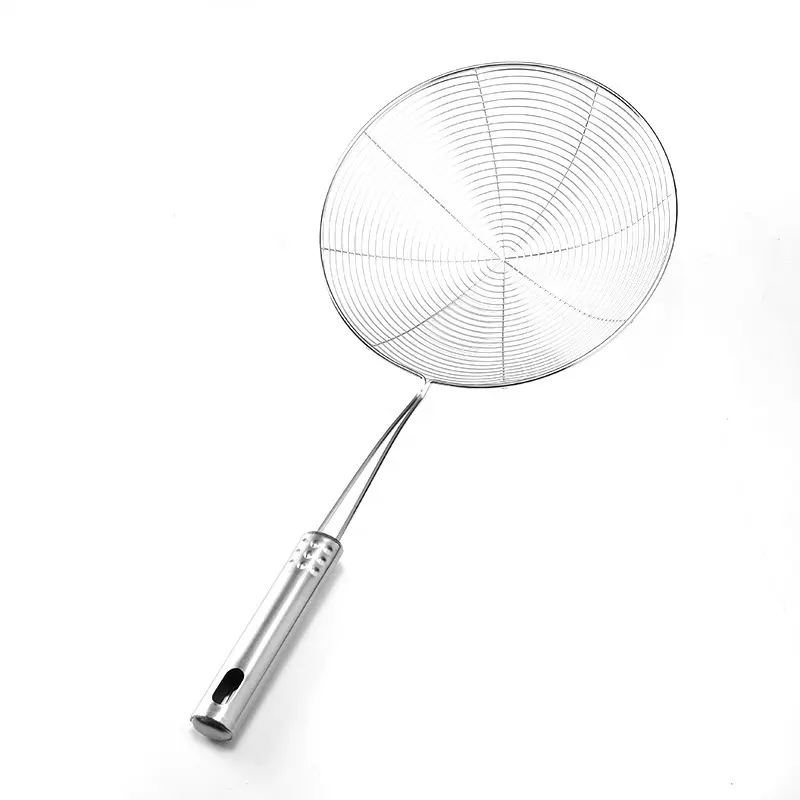 Kitchen Stainless Steel Spider Strainer Fine Mesh Skimmer Metal Colander for Pasta and Frying in Kitchen