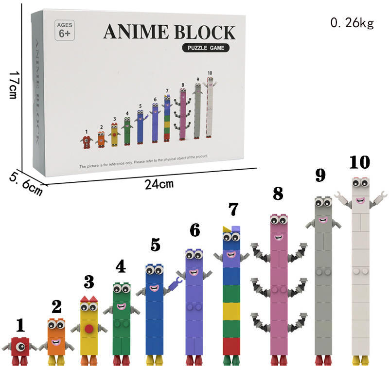 10 types of block numbers in a box (13 random cards) 0.26kg