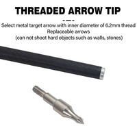 Flèche SPG en Carbone Pur pour Tir à l'Arc de Chasse, Composé, Classique ou Droit, Jeux de Flèches 32 Pouces, Fibre 3K, Spine 300, Diamètre Intérieur 6,2 mm