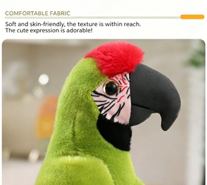 Juguete de Peluche de Loro Realista en Colores Vivos, Muñeco de Peluche de Cacatúa para Decoración del Hogar, Regalo de Cumpleaños para Niños y Amantes de las Aves - Product Image 4