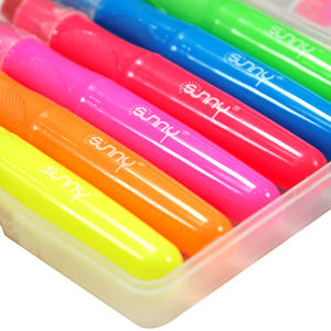 <span class=keywords><strong>Pastelli</strong></span> a Cera Setosi con Evidenziatore, Gel Colorato per Bambini o Lavoratori con 6 Colori Neon - Product Image 2