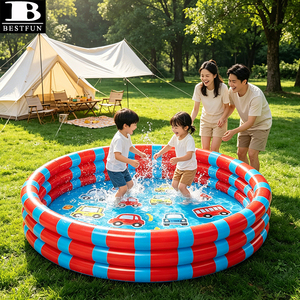 Piscina Inflable Ecológica para Niños, Piscina Redonda con Diseño, Piscina Elevada para Niños, <span class=keywords><strong>Centro</strong></span> de Juegos Acuáticos para Verano al Aire Libre - Product Image 2