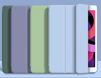 Convient pour iPad Pro 11 avec fente pour crayon, étui pour tablette couleur unie à trois volets de iPad-10.2/10.5 pouces