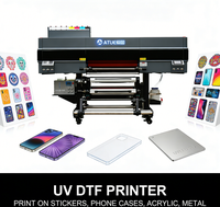 Imprimante jet d'encre UV DTF Aitu 2024 à 4 têtes multifonctionnelle avec écran tactile sans fil et laminateur pour estampage à chaud de feuilles d'or en rouleau
