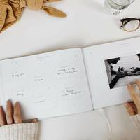 LABON – cadeau personnalisé de luxe, étapes spéciales, enregistrement de la mémoire de bébé, Journal blanc avec feuille d'or