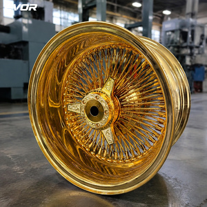 Jantes gravées EVOR de 13 pouces, or, luxe, acier chromé, 3 ans de garantie, pour voitures classiques, haute capacité de charge, roues à rayons de 10 mm - Product Image 6