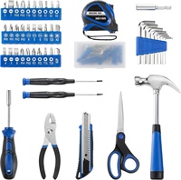 Kit de Herramientas Básico para Reparaciones del Hogar con Caja de Almacenamiento, Kit de Herramientas Pequeño para Propietarios y Estudiantes Universitarios