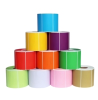Étiquettes thermiques directes en accordéon 4x6, autocollants d'expédition imperméables pour imprimantes Zebra et de bureau