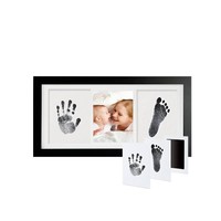 Oempromo Set Hadiah Kenang-kenangan Bayi Non-Toksik dan Aman, Kit Bingkai Foto Jejak Tangan dan Jejak Kaki Bayi Baru Lahir