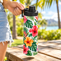 Tumbler Stainless Steel Putih Tipis untuk Sublimasi, Wadah Minuman Kosong, Dapat Dicetak Logo dengan Heat Press, Gourde 20 oz, Olahraga, Luar Ruangan, Modern