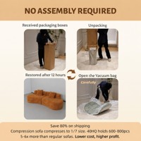 Geschwungenes Bouclé-Sofa Bogenförmiges Modulares Ecksofa Vakuumkomprimierte Platzsparende Möbel für Wohnzimmer Großhandel