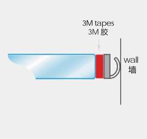 Scellage de porte en verre de <span class=keywords><strong>douche</strong></span> SDTS moderne sceau translucide 'V' avec ruban adhésif Hi-Bond ou autocollant adhésif - Product Image 2