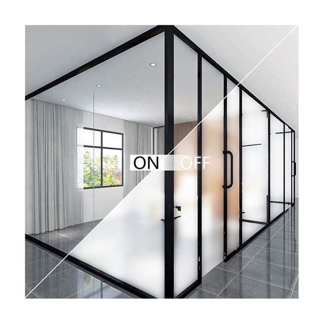 Hot Selling Customized PDLC Film Smart Glass Heat Insulation Privacy Switchable Glass Applied for Office or Villa