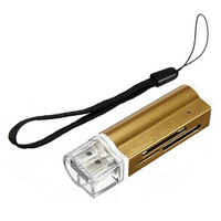 Lecteur de carte SD 4 en 1, lecteur de carte mémoire USB Flash pour Memory Stick Pro Duo Micro /T-Flash/M2/MS Adaptateur SD