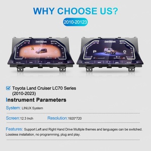 12.3 Inch <b>Car</b> LCD Dashboard <b>for</b> Toyota Land Cruiser LC70 2010 2023 Auto <b>Speedometer</b> Virtual Cockpit Digital Cluster Instrument - Product Image 6