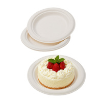 Assiettes jetables biodégradables en bagasse de canne à sucre compostables, rondes de 7 pouces, pour la restauration, les traiteurs et les fêtes