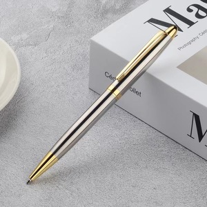 Stylo Bille Métallique Personnalisé de Luxe Gravé Heada, Largeur d'écriture 1.0mm, Argent, Modèle 1.0, Vente en Gros - Product Image 5