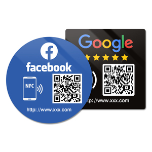 Tùy chỉnh nhỏ mã QR PVC tiktok 215 213 216 không thấm nước RFID cửa sổ nhãn Google xem xét Tag NFC dán - Product Image 1