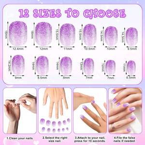 120 <span class=keywords><strong>Uñas</strong></span> <span class=keywords><strong>Postizas</strong></span> <span class=keywords><strong>de</strong></span> Plástico Autoadhesivas Cortas con Cobertura Completa, Diseño <span class=keywords><strong>de</strong></span> Arcoíris, Kits <span class=keywords><strong>de</strong></span> Arte <span class=keywords><strong>de</strong></span> <span class=keywords><strong>Uñas</strong></span> con Pestañas Adhesivas <span class=keywords><strong>para</strong></span> <span class=keywords><strong>Niñas</strong></span> - Product Image 4