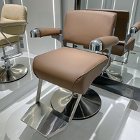 Chaise de barbier en acier moderne et tendance, simple, pivotante, réglable en hauteur, tabouret de coupe de cheveux, permanente, teinture