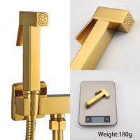 Robinet de bidet en laiton OEM/ODM, pulvérisateur de bidet doré portatif pour toilettes, douchette hygiénique, robinet d'eau froide simple, auto-nettoyant