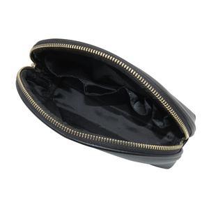 Croce di Struttura Dell'unità di Elaborazione di Cuoio Logo in Rilievo Toilet Bag con Oro Della Chiusura Lampo Del Metallo - Product Image 6