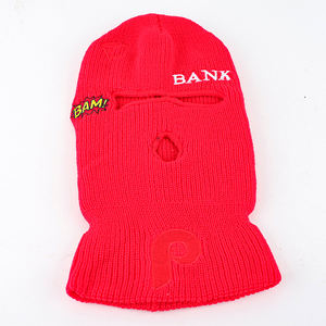 विंडप्रूफ मोटरसाइकिल मास्क वसंत ऋतु पूर्ण चेहरा मास्क टोपी कढ़ाई लोगो एक तीन छेद स्की मास्क खोपड़ी बालकलावा - Product Image 3