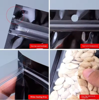 Op maat gemaakte OPP+PET+CPP gravure bedrukte ritssluitende stand-up pouch, food grade, zelfdichtend, recycleerbaar, platte bodem, verpakkingstas met transparant venster