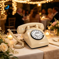 Téléphone filaire vintage style antique pour enregistrement audio, livre d'or sonore pour mariages et fêtes, personnalisable