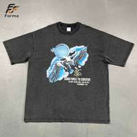 T-shirt personnalisé en coton pour homme avec motif main de robot, style Y2K streetwear délavé, manches courtes, vente en gros, fournisseur de vêtements OEM ODM DDP