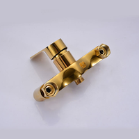Mitigeur de douche de luxe pour hôtel, à poser sur le rebord de la baignoire, en alliage de zinc doré, sans contact, à poignée unique, avec cartouche céramique, 3 trous